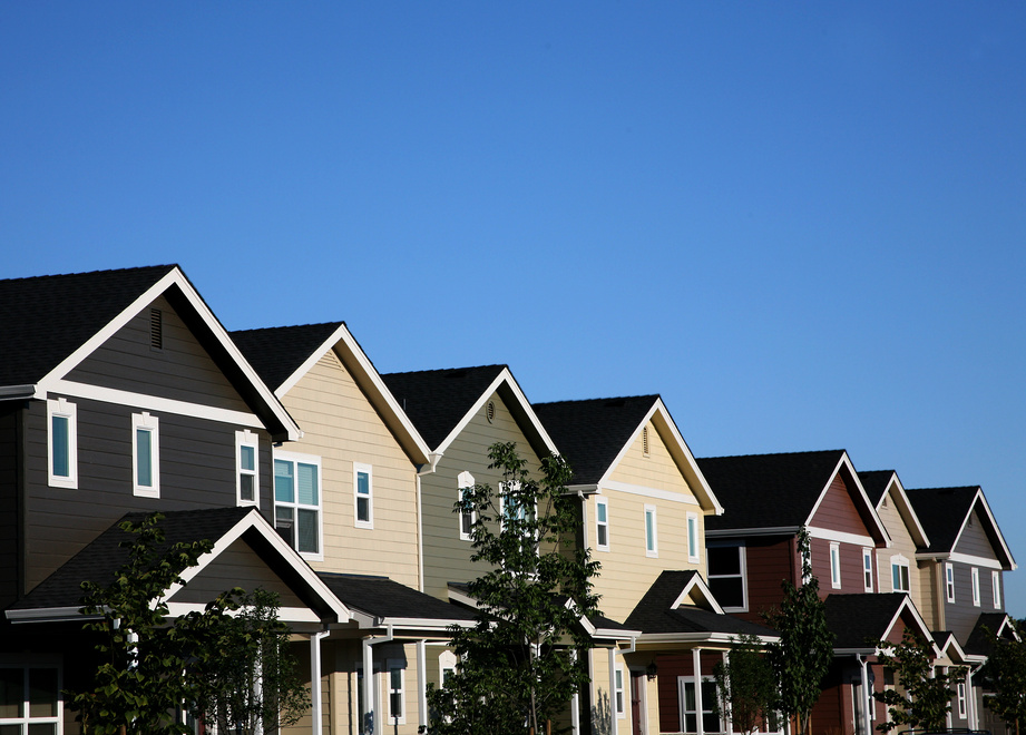 Multi-colored Row of Houses