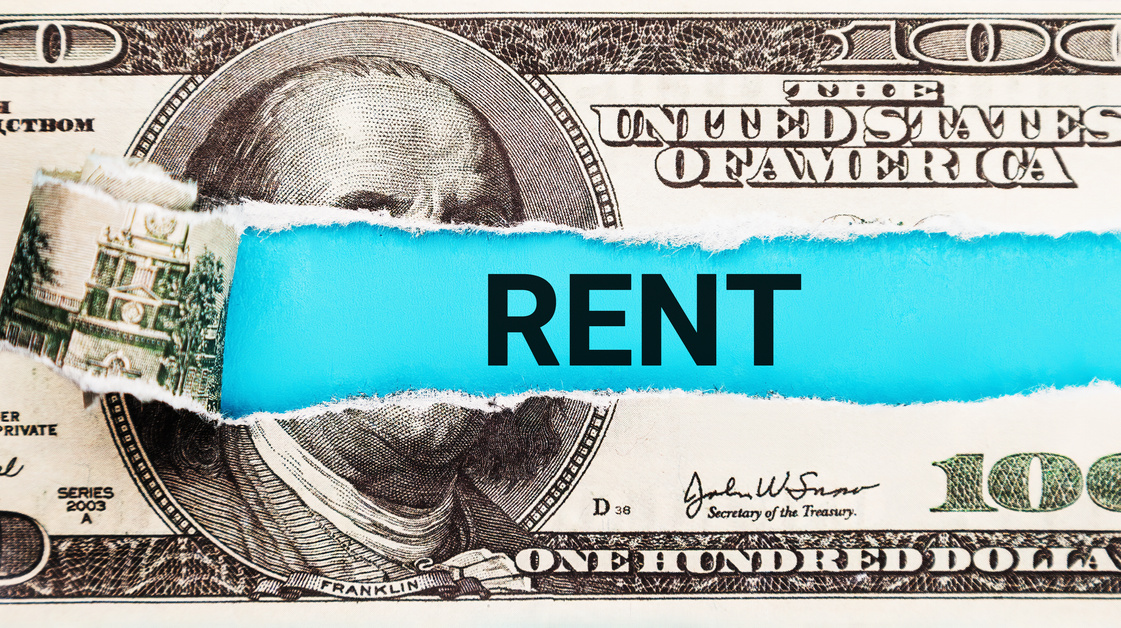 Rent Word Written on with American Dollar-Bills. the Word Rent on Dollar Usa Background.the Concept of Renting Housing and Real Estate. the Cost of a Rented Home or Apartment. Saving Money. Rental.